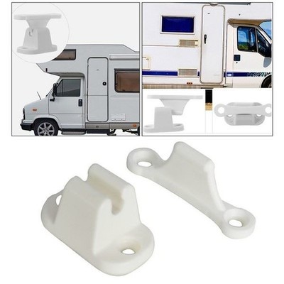 White Plastic Main Doors Catch-er Retainer Holder CDR7 For Caravan Or Motorhome