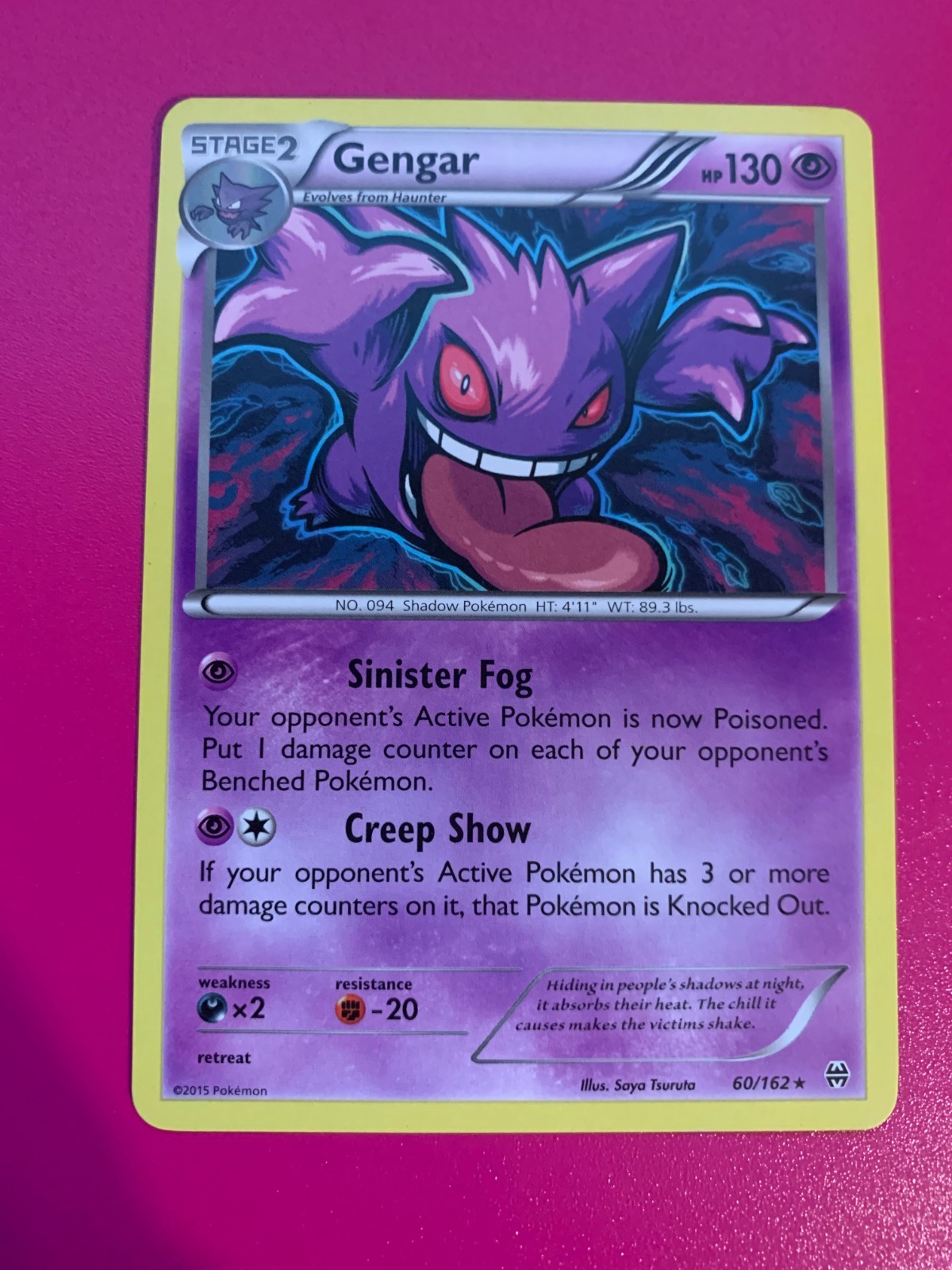 Gengar Breakthrough Non Holo 60/162 Pokemon LP