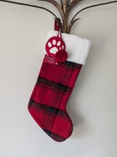 Pet Paw Luxury Dog Cat Christmas Stocking Fur Trim by St Nicholas Square - NEW