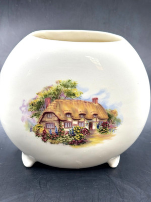Vintage Brixham Earthenware Pottery Vase England