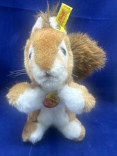 VINTAGE STEIFF SQUIRREL OLD BUTTON CUTE FACE TOY RICKY ANTIQUE BEAR FRIEND 9"