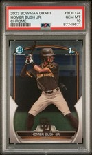 2023 Bowman Draft Chrome #BDC124 Homer Bush Jr. RC PSA 10 GEM MINT