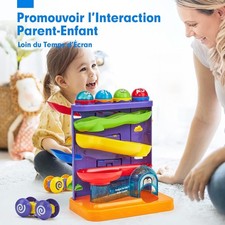 hahaland Jouet Bebe 1 an  2 En 1 Circuit Voiture  Pound A Ball Jouet Enfant 1