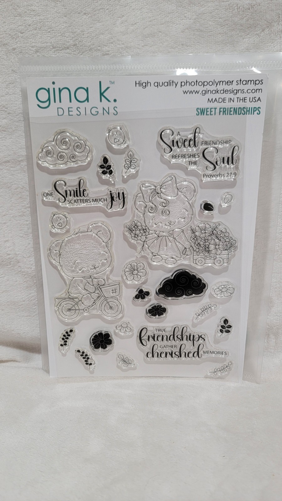 Gina K Designs Sweet Friendships Clear Stamps dg04*