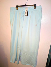 adidas Women's halo mint Cotton Drawstring Elastic Waist Sweatpants 2XL