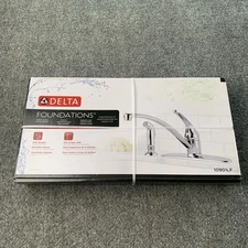 Delta 10901LF Foundations Single Handle Kitchen Faucet - Chrome