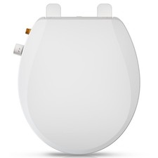 Elongated Bidet Toilet Seat with Quiet-Close, Non-Electric Bidet Mode with Du...