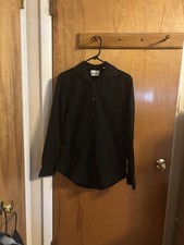 Calvin Klein Men  s Black Dress Shirt Slim Fit Stretch Size M