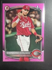 2025 Bowman Prospects #18 ICHIRO CANO HERNANDEZ 1st PINK Border #/175 REDS