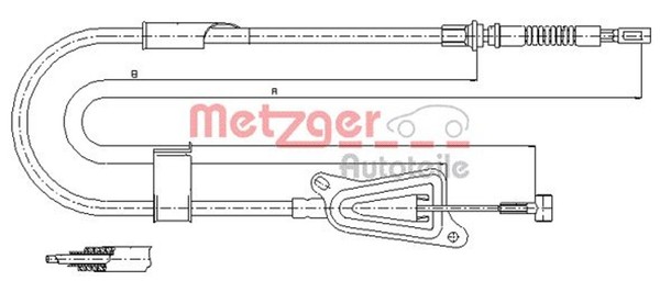Metzger Autoteile Bremsseil Seilzug Feststellbremse 17.0123 FüR Almera Nissan 2-image