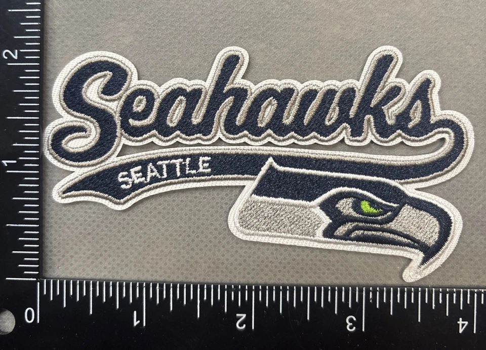 SEATTLE SEAHAWKS IRON ON EMBROIDERED PATCH