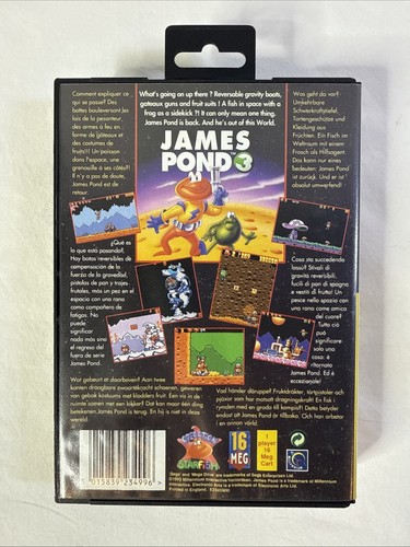 James Pond 3: Operazione Starfish (Sega Genesis, 1993) CIB Autentico - Foto 3 di 8