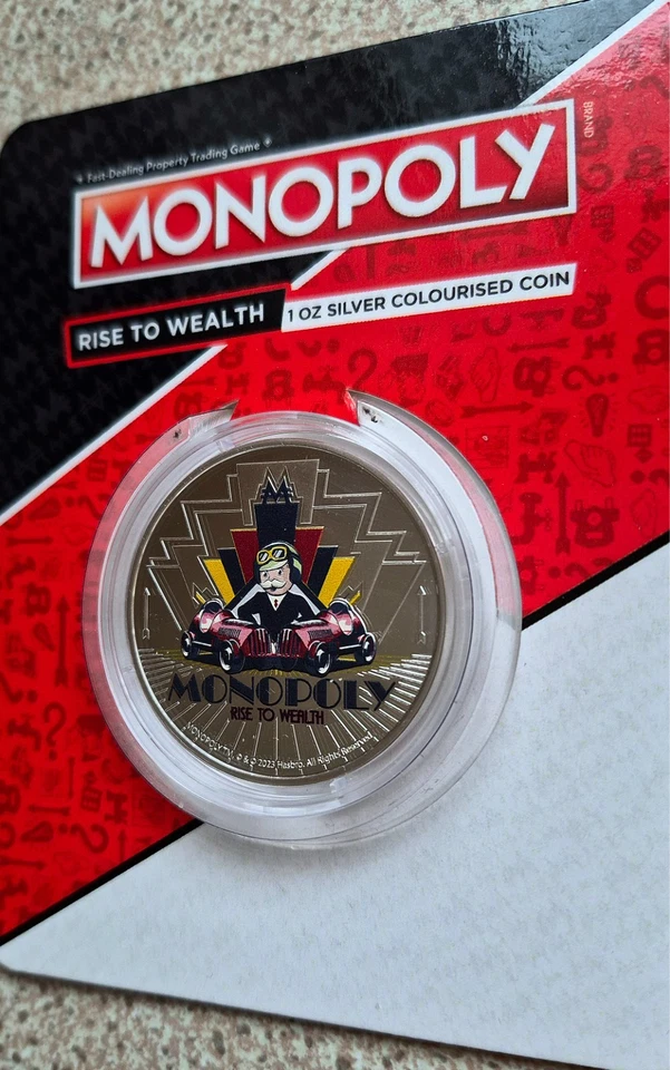 MONOPOLY RISE TO WEAITH 1 oz .999 SILVER PROOF COIN SAMOA $5 DOLLAR COIN 2024. - Image 4 of 4