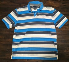     Tommy Hilfiger Men's Athletics VTG 90s Polo Shirt Blue Cotton Knit XL