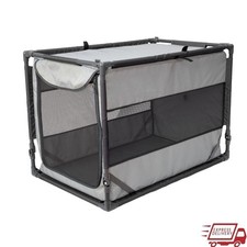 Large Portable Folding Dog Kennel Pop Up Crate W/ Mesh Panels Travel Bag New