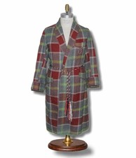 Vtg Royal Seal British Tweed Gentleman's Robe Men's Medium 100 Wool Belted