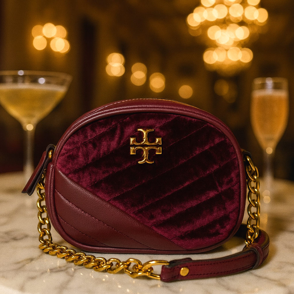 Burch Kira Chevron Burgundy Tory Burch Crossbody NEW Tory Burch