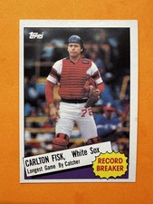1985 Topps #1 Carlton Fisk. Set break Mint-Gem