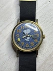 Running Vintage Timex Snoopy Blue Floating Tennis Ball 34.5mm Gold Plated Case