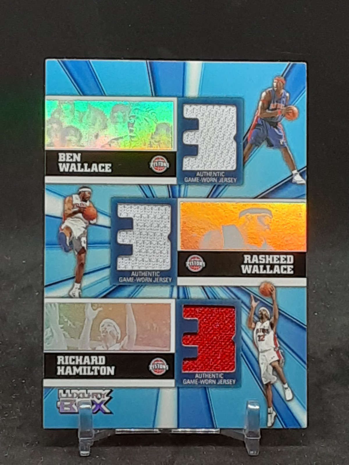 BEN WALLACE RASHEED WALLACE RICHARD HAMILTON 2006-07 LUXURY BOX JERSEY /250 QQ