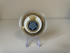 Royal Navy HMS Manchester Gold Plated Collectable Coin