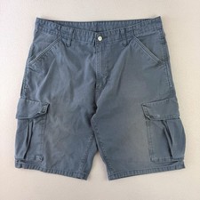 Levi's Cargo Shorts Men 36 Blue Faded Baggy Heavy Cotton Y2K Skater Grunge