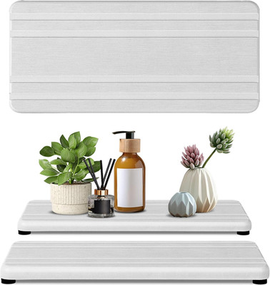 2PCS Water Absorbing Stone Tray,Quick Drying Stone Sink Tray,Water Absorbent Dia