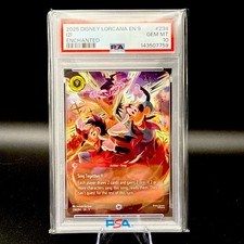2025 DISNEY LORCANA EN 9-FABLED ENCHANTED 234 I2I PSA 10 LOW POP 