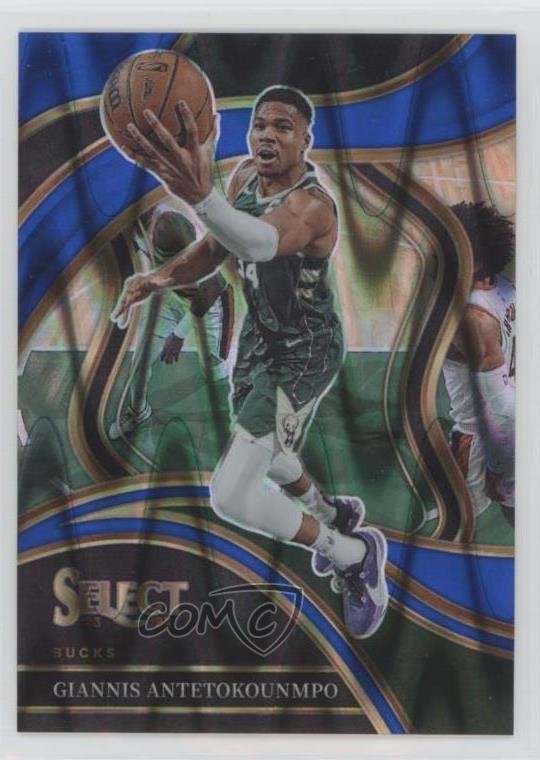 2023 Panini Select Courtside Blue Tectonic Prizm 53/99 Giannis Antetokounmpo hs9