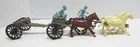 MARX BLUE AND GRAY PLAYSET CAISSON W/ CANNON HORSES 2nd HITCH VTG 1960's AS-IS