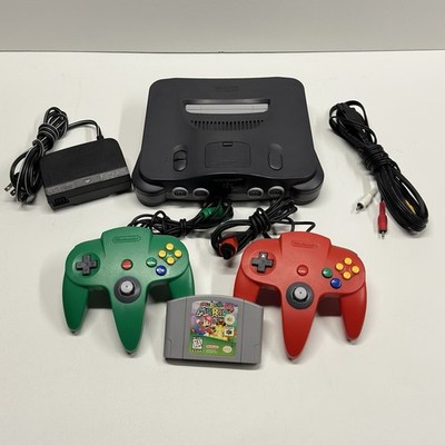 Nintendo 64 Console NUS-001 Bundle Super Mario with OEM Cords + 2 Controllers