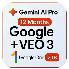 Google Gemini AI Pro Google Pro 1 año | Google Veo 3.1 5TB Drive | Premium AI