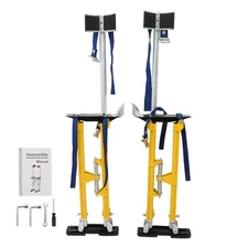 24"-40" Adjustable Drywall Stilts Aluminum Tool - Painting Painter Taping Yellow