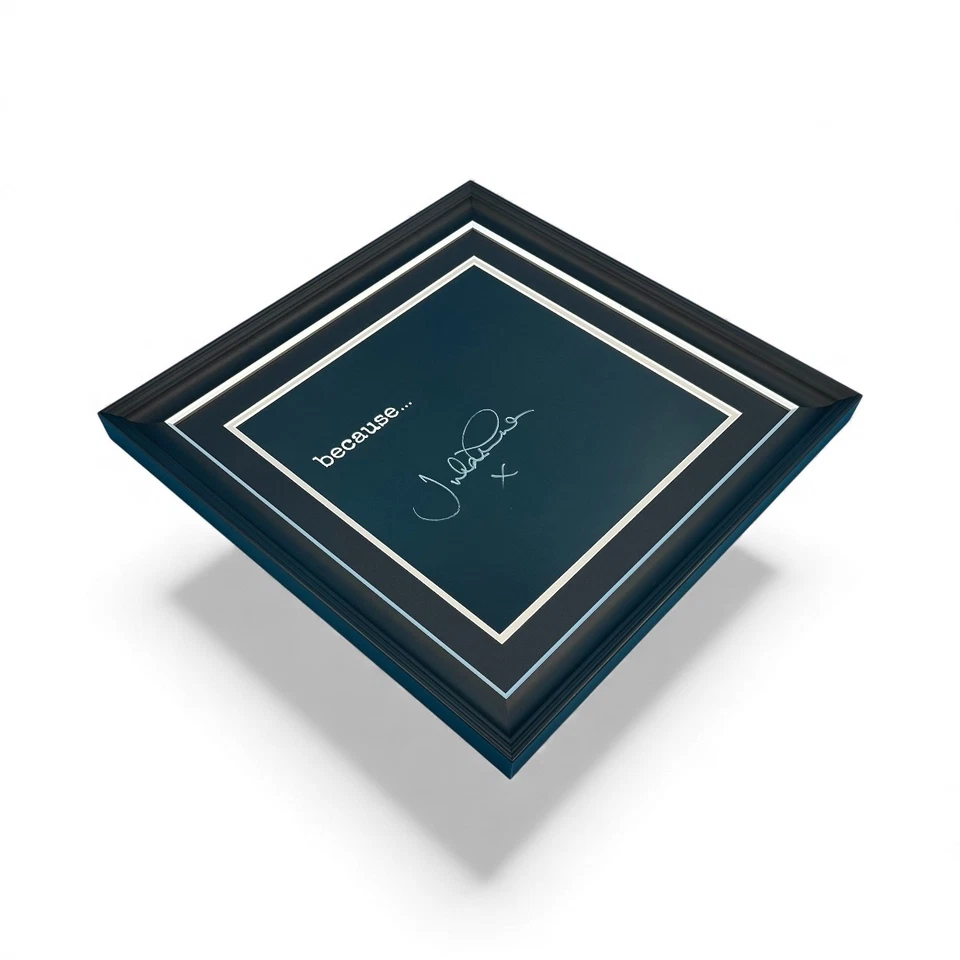 Julian Lennon SIGNED "Because" Framed Album Cover Photo & COA Music Autograph - Image 3 of 4