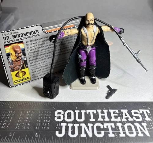 GI JOE ARAH 1986 COBRA DR MINDBINDER 100% COMPLETE W/ FILECARD HASBRO VINTAGE