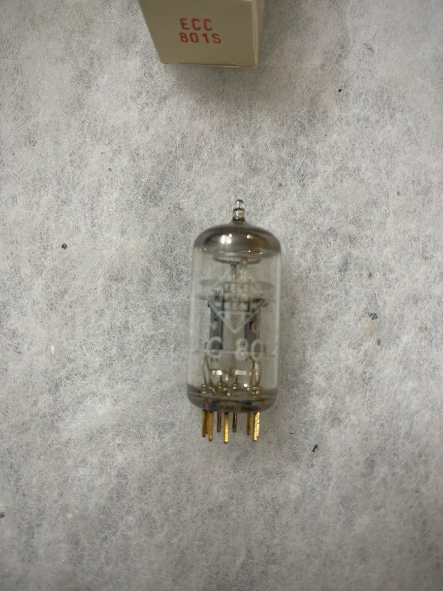 Telefunken ECC801S ECC81 12AU7WA E81CC Copper Rods Gold Pins NOS