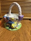 Disney 2000 Welcomes Winnie The Pooh Ceramic Easter Basket FTD Piglet Eeyore — photo 2