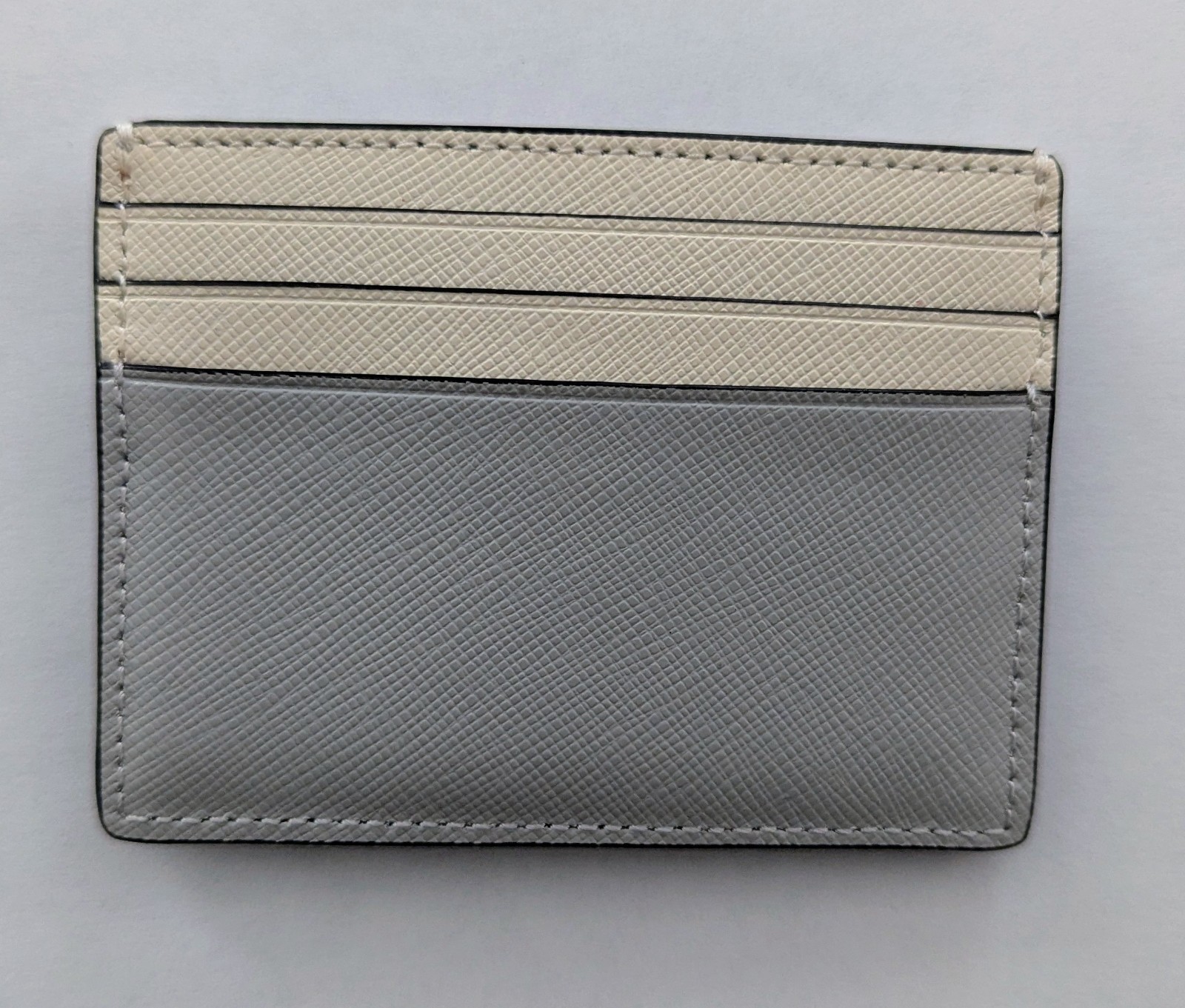 New Kate Spade Madison Small Slim Card Holder Platinum Grey Multi thumbnail 2