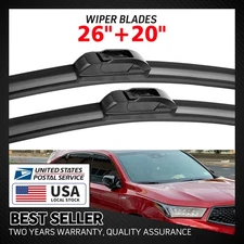 26"&20" Windshield Wiper Blades Premium OEM Hybrid silicone J-Hook High Quality