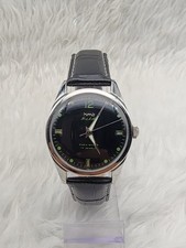 HMT Pilot Para Shock Black 17 Jewels Mechanical Hand-Winding Men's Wrist Watch