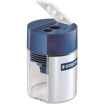 Staedtler 512 001 ST Double-hole Tub Pencil 1 Count (Pack of 1), Blue/Silver 
