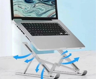 Verstellbarer Laptop Ständer Klappbar Tragbar Tablet Notebook Laptop Halter - Silber