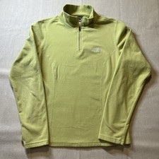 The North Face Women s Green TKA 100 1/4 Zip Pullover Light Fleece Jacket Size M