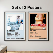 Radiohead poster Set A3 Size The Bends Ok Computer Thom Yorke