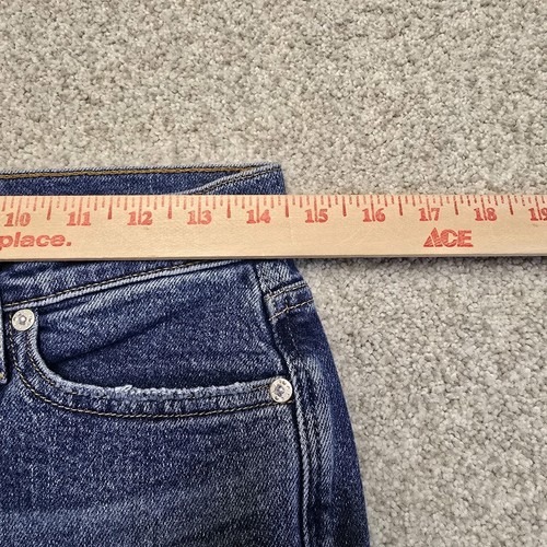 AYR Yes Yes Yes High Rise Cropped Jeans in Distressed Blue Denim Größe 27 Taille - Bild 8 von 9