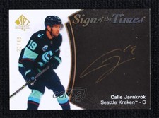 2021-22 SP Authentic Sign of the Times Black 22/49 Calle Jarnkrok Auto 11jd