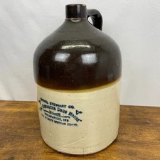 ANTIQUE OLD GIBRALTER DRUG HOUSE MEDICINE STONEWARE JUG INDIANAPOLIS IN CROCK 2g