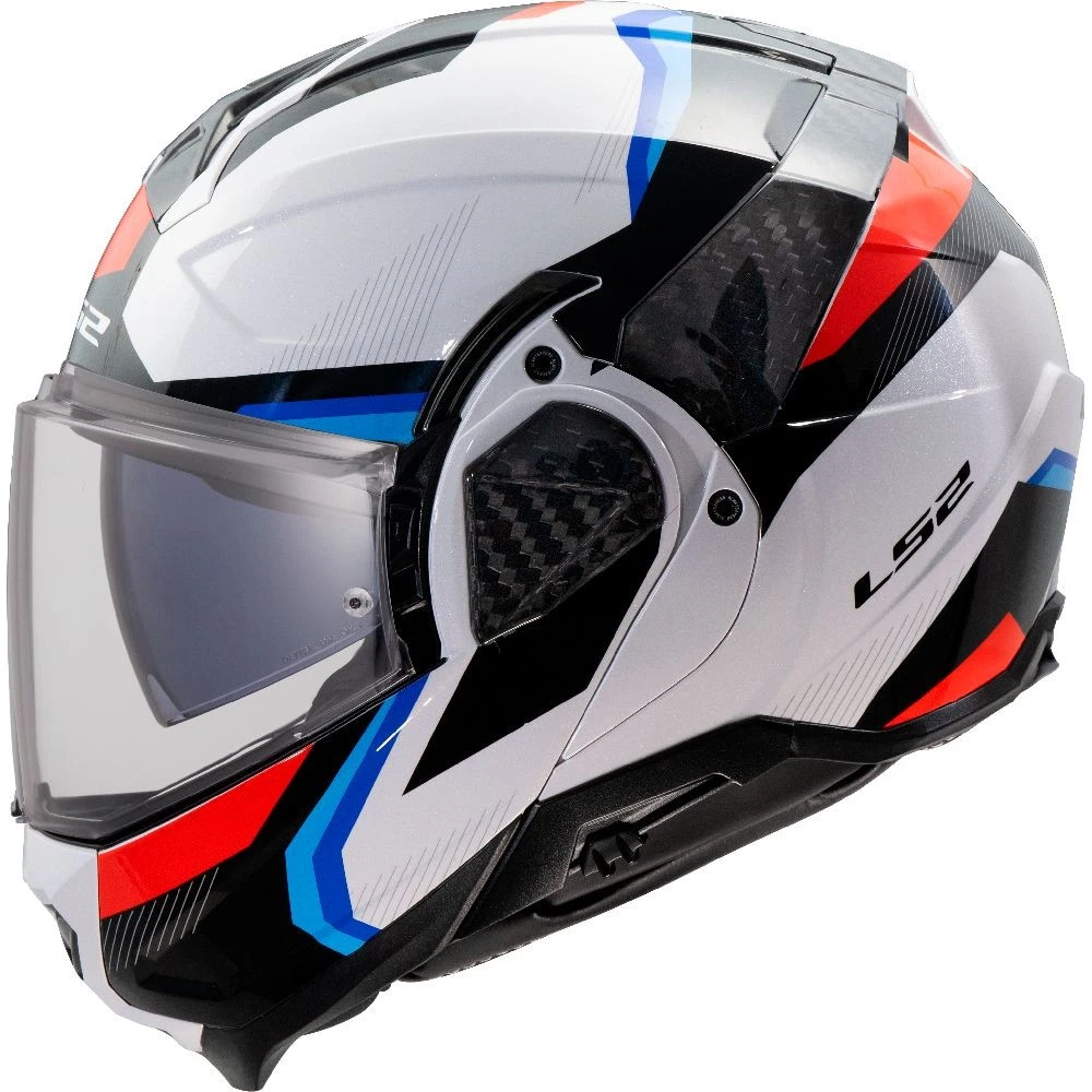 Casco Moto Modulare Integrale Apribile Anticollisione ECE Dot - Bright Black, Taglia 3XL