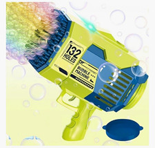 132 Holes Handheld Bubble Blower Gun Toy, Plastic Traditional Water/Bubble
