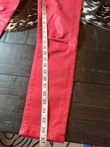 AGOLDE Sophie High Rise Skinny Jean Crop Flamingo Leatherette Size 24x27 - Picture 13 of 14